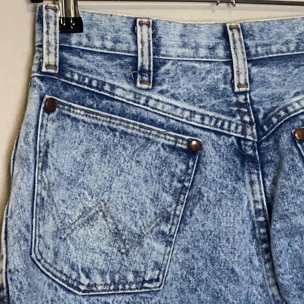 Vintage Wrangler High Waisted Mom Jeans Straight Leg Acid Wash‎ Pleated Size 13 - Picture 7 of 12